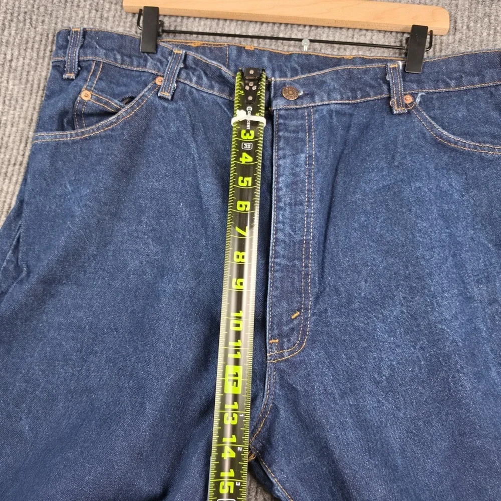 Levi's 505 Orange Tab Jeans Mens 44x30 Dark Wash Straight Leg Vintage 80s USA